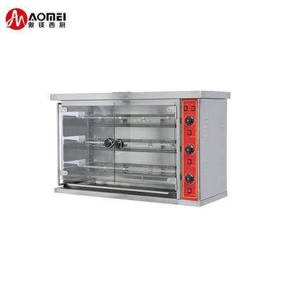 1180x490x710mm de aço inoxidável Rotisseries de frango elétrico Forno a gás para churrasco