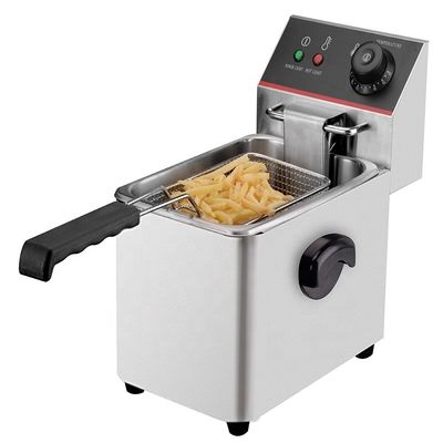 Fritadora de batatas elétrica única com tensão 220-240V e tamanho conveniente 215*380*310mm