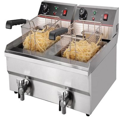 610x570x360mm Máquina de fritura de batatas fritas elétricas de trabalho pesado com embalagem de tabuleiros Tamanho 690*590*450mm