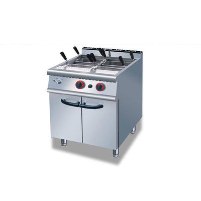 Máquina de cozinha de massa a gás comercial com capacidade de cozimento de macarrão de 4 cabeças