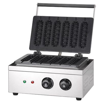 220V-240V Voltage Hot Dog Lolly Waffle Maker Machine para Maçã Crispy Siamese não pegajoso