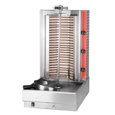 Máquina de Shawarma elétrica comercial com corpo de aço inoxidável e 220-240V de potência