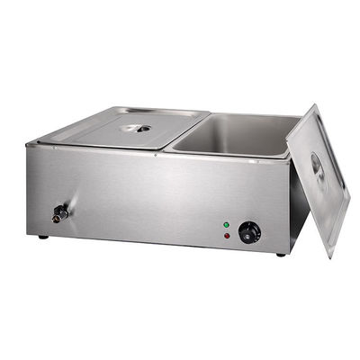 Sopa de conservação de calor elétrica 2 panelas aquecedor de alimentos 565*380*275mm 10kg para restauração