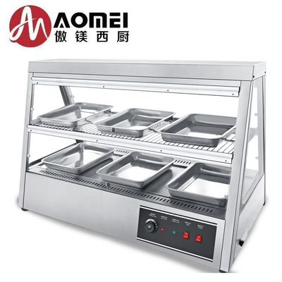 Modern Desgin Duas camadas de circulação de ar quente Display de alimentos mais quente para frango frito
