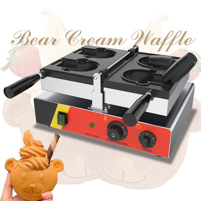 Máquina de Waffle Elétrica de 400*300*200mm para Sancks Mouth Open Bear Shape Taiyaki Ice Cream