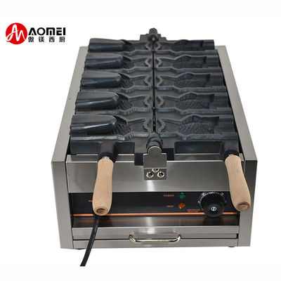 Máquina multifuncional de peixe Taiyaki para fazer waffle e peixe com a boca aberta