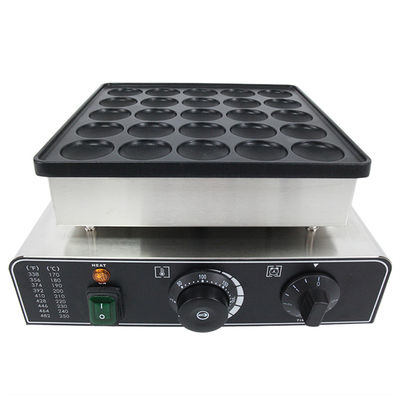 Máquina de fazer waffles de aço inoxidável de 850w Mini Pancake Machine 25 Máquina de lanches redonda