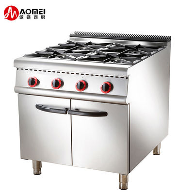 Gás de cozinha comercial com 4/6 queimadores e gabinete em GLP2800-3700Pa