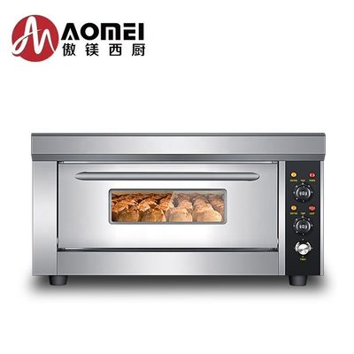 Forno de padaria elétrico comercial com 1 camada e 1 bandeja 850x620x450mm eficiência