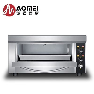 Forno de padaria elétrico comercial com 1 camada e 1 bandeja 850x620x450mm eficiência