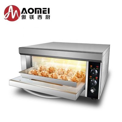 Forno de padaria elétrico comercial com 1 camada e 1 bandeja 850x620x450mm eficiência