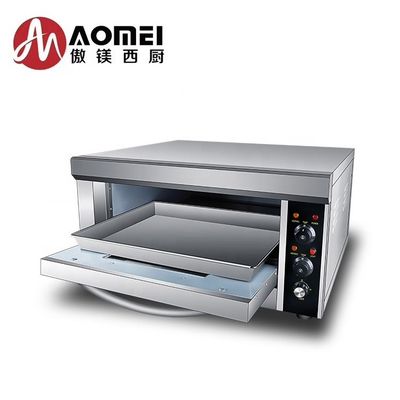 Forno de padaria elétrico comercial com 1 camada e 1 bandeja 850x620x450mm eficiência