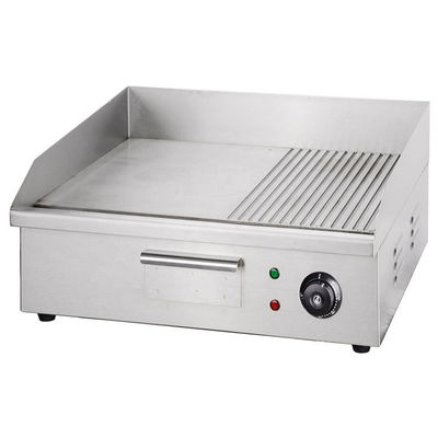 Grelha elétrica interior com placa de cozinha semi-canos 550x425x225mm Produto doméstico