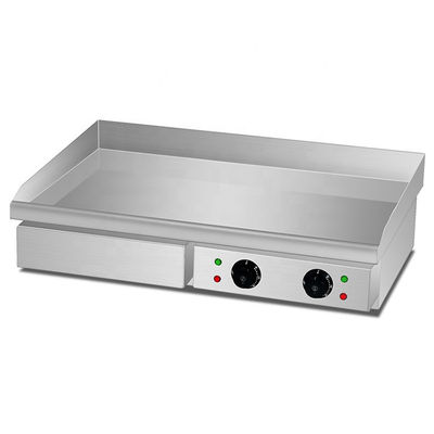 Grelha de placa plana elétrica para cozinha de restaurante
