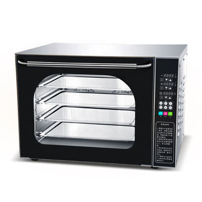 Forno de convecção de vidro digital de aço inoxidável para produção de pão de padaria