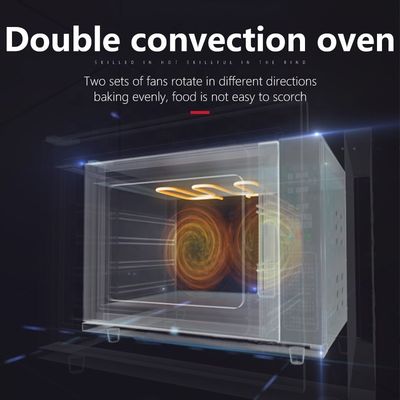 Forno de convecção de vidro digital de aço inoxidável para produção de pão de padaria