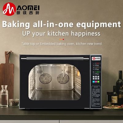 Forno de convecção de vidro digital de aço inoxidável para produção de pão de padaria