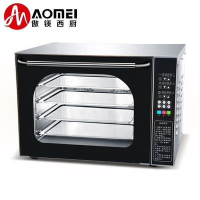 Forno de convecção de vidro digital de aço inoxidável para produção de pão de padaria