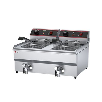Máquina de fritura de batatas de aço inoxidável com controle de temperatura e tampa 13L
