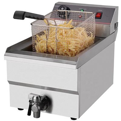 Máquina de fritura elétrica com construção de aço inoxidável 310*570*390mm Tamanho da embalagem