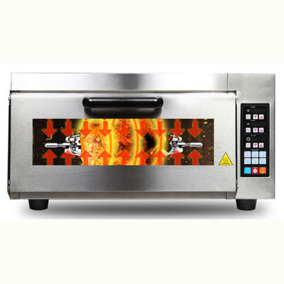 Forno de pizza de pedra de aço inoxidável de 2500W com controle de temporizador digital e função de lanche