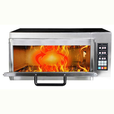 Forno de pizza de pedra de aço inoxidável de 2500W com controle de temporizador digital e função de lanche