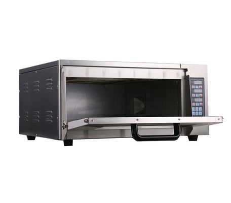 Forno de pizza de pedra de aço inoxidável de 2500W com controle de temporizador digital e função de lanche