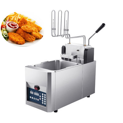 Restaurante Elétrico Frigorífico 28L*2 2 Tanque 4 Cesto Protecção de Sobreaquecimento 800x805x1100