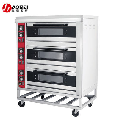1 camada 1 convés 2 bandejas Pão de padaria pequeno Forno de cozimento de convés único 1220X820X530mm Tamanho