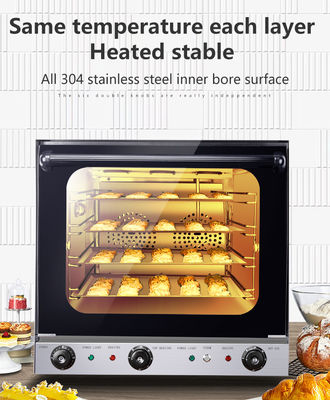 Forno de convecção a vapor elétrico de controlo de temperatura preciso para assar biscoitos de pão