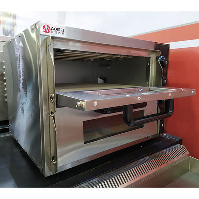 Forno eléctrico comercial de pizza para equipamento móvel de cozinha em instalações de transformação de carne
