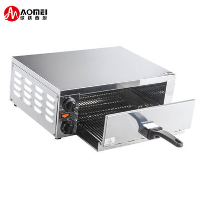 Cozinha comercial Forno de pizza elétrico de aço inoxidável com frigideira 220V 1200W