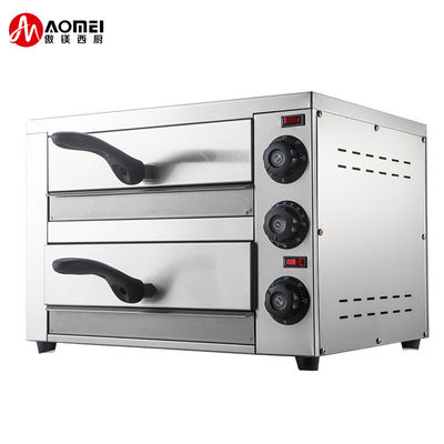 Cozinha comercial Forno de pizza elétrico de aço inoxidável com frigideira 220V 1200W