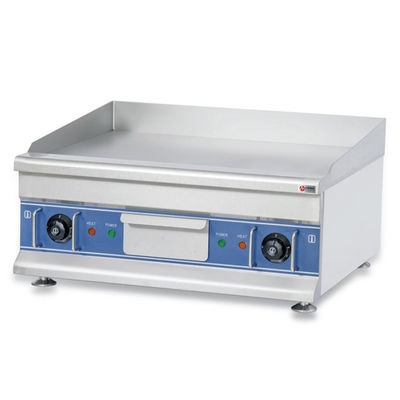 Grelha de restaurante comercial elétrica com potente fogão de aço inoxidável Griddle superior