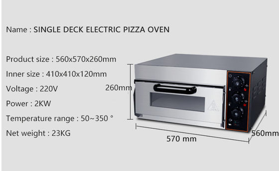 Outlet Forno de pizza de aço inoxidável comercial de forno de pizza 2023