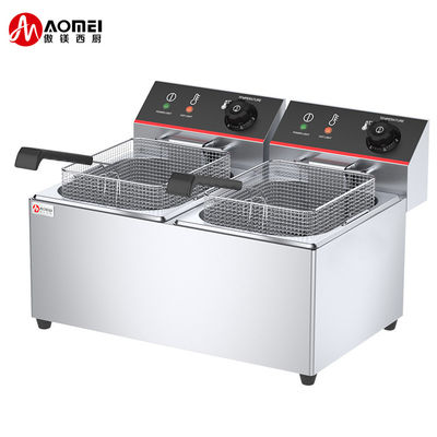 Fritadora de óleo 13L 13L Profissional 2 Tanque 2 Cesto Fritadora de frango elétrica para 2023