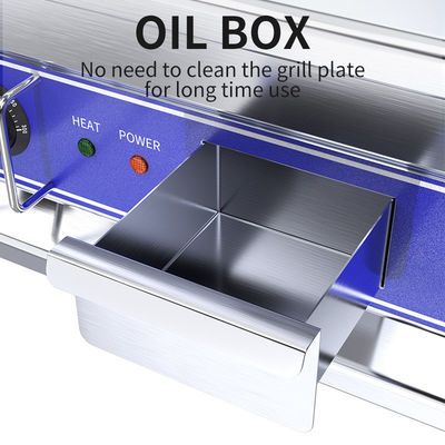 PTFE material antiaderente Grill elétrico para cozinha de restaurante comercial
