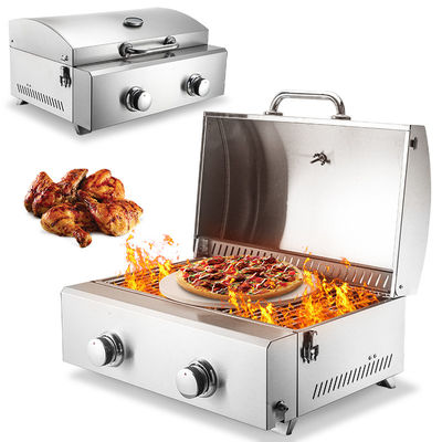 Forno de pizza de aço inoxidável a gás Forno de churrasco máquina de fazer pizza comercial