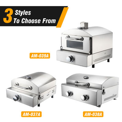 600*460*300mm Forno de pizza a gás comercial com múltiplas funções e design portátil