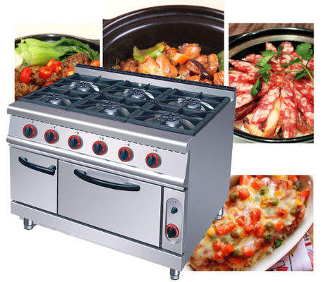 Commercial 6 queimadores forno de gás range fogão 220KG capacidade e tensão V LPG2800PA