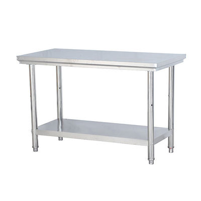 1.2/1.5/1.8/2.0M Mesa de trabalho de aço inoxidável de comprimento para equipamentos de hotéis e restaurantes