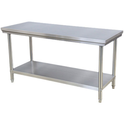 1.2/1.5/1.8/2.0M Mesa de trabalho de aço inoxidável de comprimento para equipamentos de hotéis e restaurantes