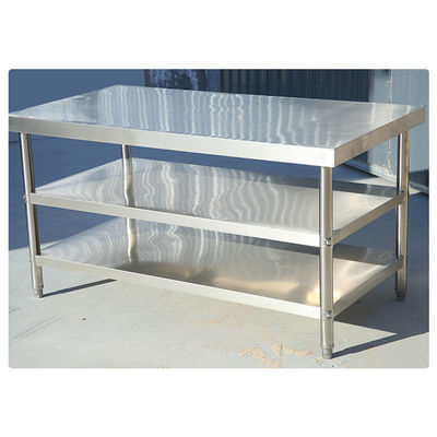 1.2/1.5/1.8/2.0M Mesa de trabalho de aço inoxidável de comprimento para equipamentos de hotéis e restaurantes