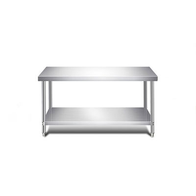 1.2/1.5/1.8/2.0M Mesa de trabalho de aço inoxidável de comprimento para equipamentos de hotéis e restaurantes