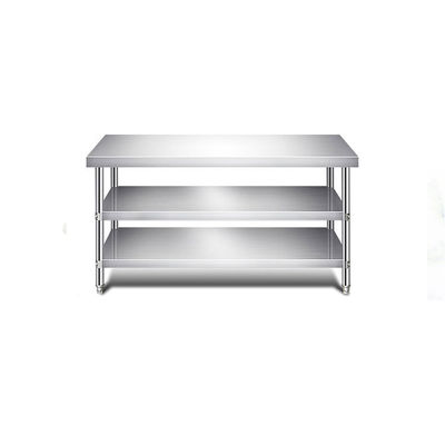 1.2/1.5/1.8/2.0M Mesa de trabalho de aço inoxidável de comprimento para equipamentos de hotéis e restaurantes