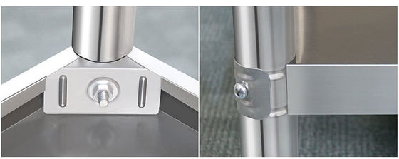 1.2/1.5/1.8/2.0M Mesa de trabalho de aço inoxidável de comprimento para equipamentos de hotéis e restaurantes