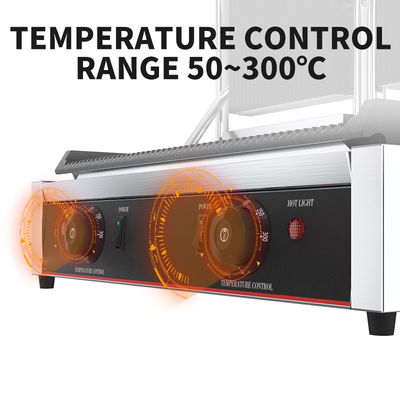 565x370x190mm Grill elétrico de contato Grill de churrasco quente com todos os ranhurados Grill de Panini de placas duplas