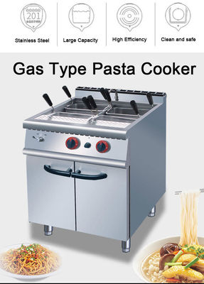 Máquina de cozinha de massa a gás comercial com capacidade de cozimento de macarrão de 4 cabeças