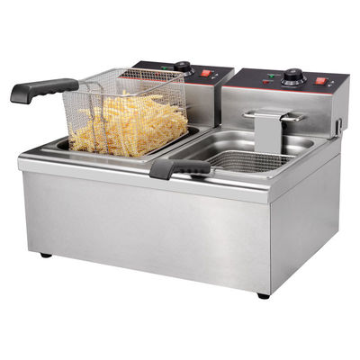 Fritadora elétrica de 11 kg para restaurantes com grande capacidade e design multifuncional