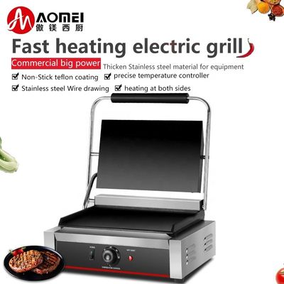 Máquina de Grelha Elétrica de 220 V com Peças de Elementos de Aquecimento Grill de Contato Sandwich 19kg